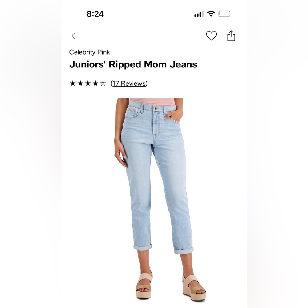 Celebrity Pink Mom Jeans